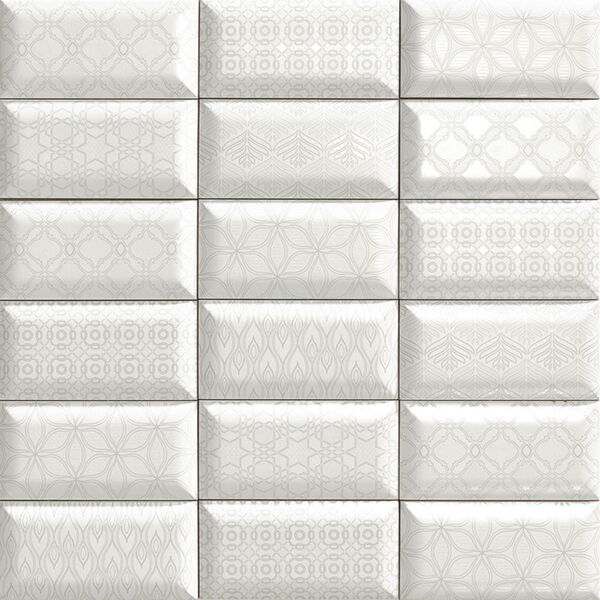 mainzu ceramica luxor white płytka ścienna 10x20 płytki glazura do łazienki 10x20 satynowe