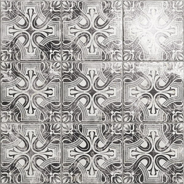 zdjęcie mainzu ceramica spada nero dekor 20x20 