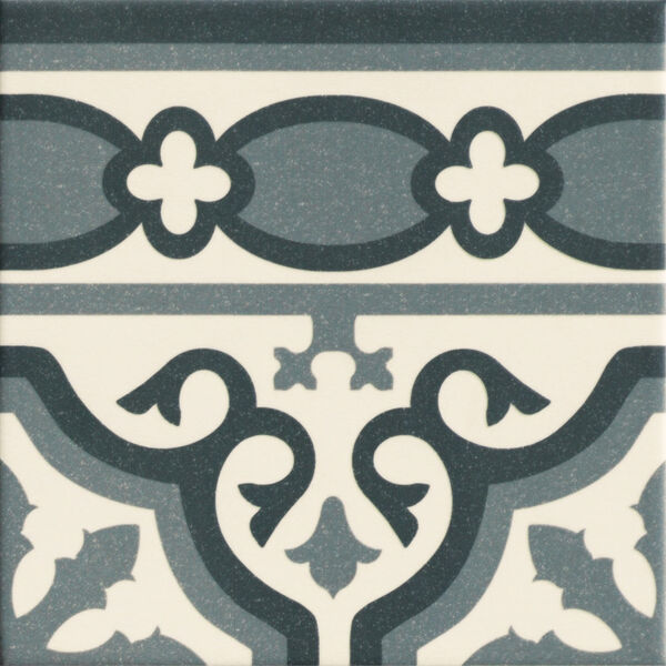 Mainzu Ceramica Florentine Blue Cenefa 20x20 - satynowa płytka dekoracyjna do salonu