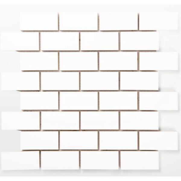 zdjęcie manufaktura mozaik cegiełki białe mat mozaika 30x30 