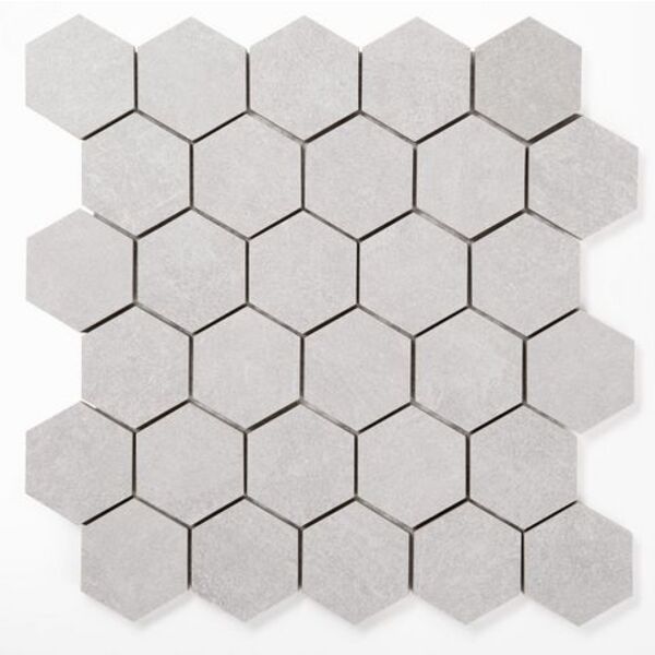 zdjęcie manufaktura mozaik heksagon grey mozaika 30x30 