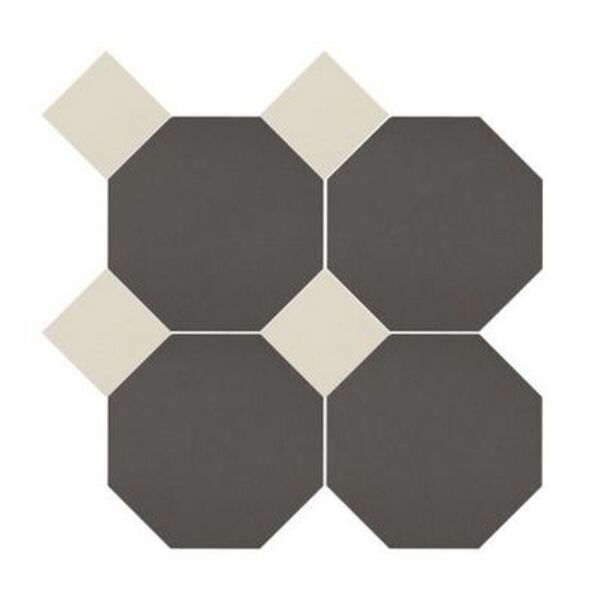 zdjęcie manufaktura mozaik oktagon czarno biały mozaika 34x34 