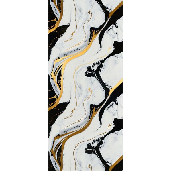 Manufaktura Płyt Black Gold Flow Połysk Płyta ścienna Węglowa 280x122