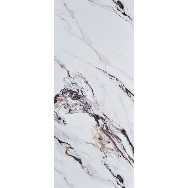 Manufaktura Płyt Calacatta Black Połysk Płyta ścienna Węglowa 280x122