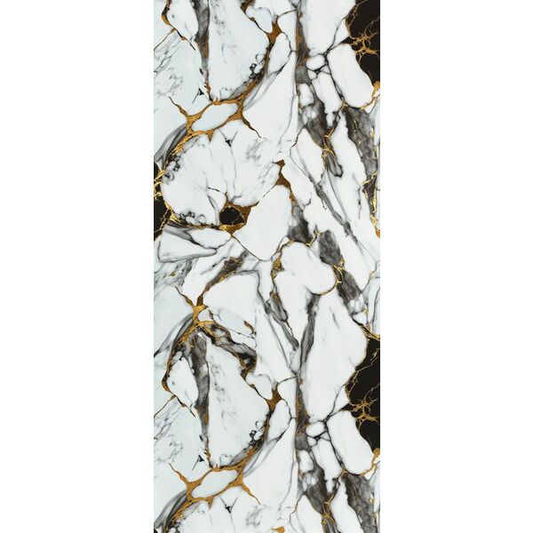 Manufaktura Płyt Imperial Gold Marble Połysk Płyta ścienna Węglowa 280x122
