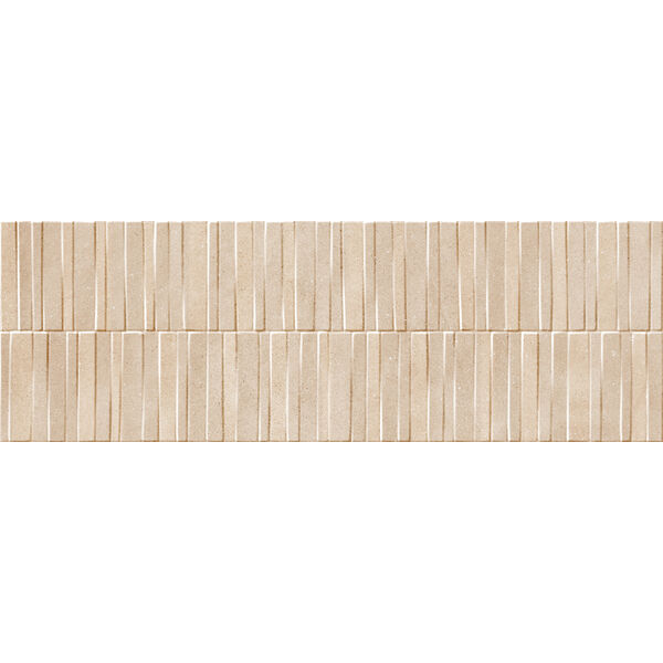 Marazzi Slow Wall 3D Dash Calce Mpca 40x120 - beżowa płytka ceramiczna 3d