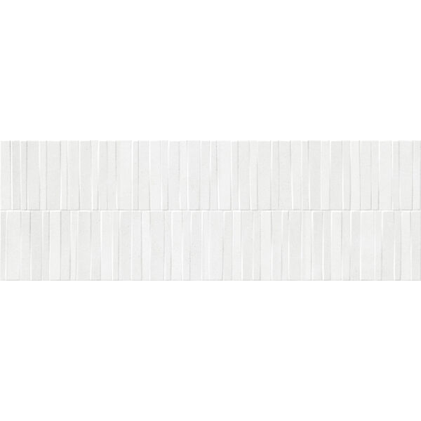 Marazzi Slow Wall 3D Dash Gesso Mpce 40x120 - biała glazura z efektem 3d