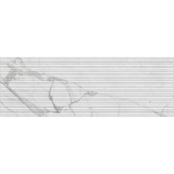 Marazzi Fabula Wall 3D Mikado Statuario MN2U 33x100 - biała płytka ceramiczna z efektem 3d