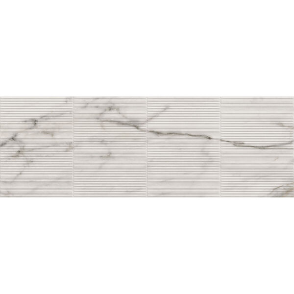 Marazzi Fabula Wall 3D Gentle Golden MN3H 33x100 - białe kafelki z efektem 3d do łazienki i kuchni