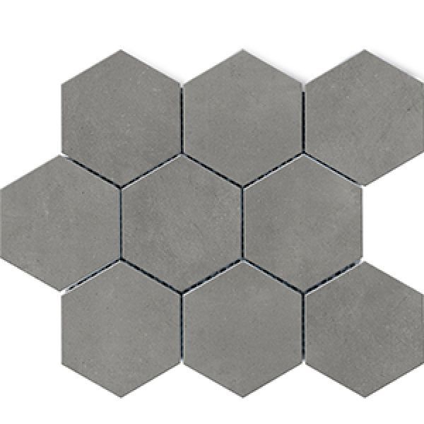 marazzi factor grafit hex m4tn mozaika 30x30 płytki gres imitujące beton kwadratowe na taras 30x30 grafitowe