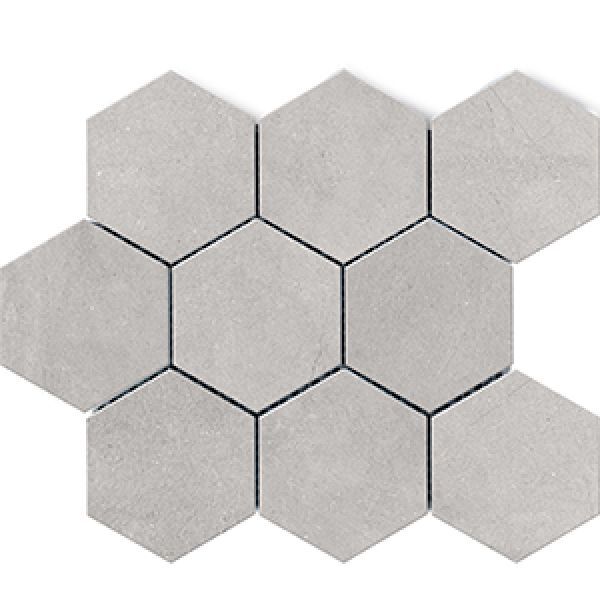 marazzi factor grigio hex m4tm mozaika 30x30 płytki gres imitujące beton do salonu 30x30 szare