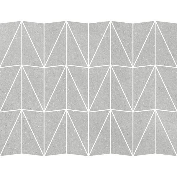 Marazzi Slow Cold Cromo Mosaico Triangolo Mpez 29x39 - matowa mozaika betonopodobna do kuchni i łazienki