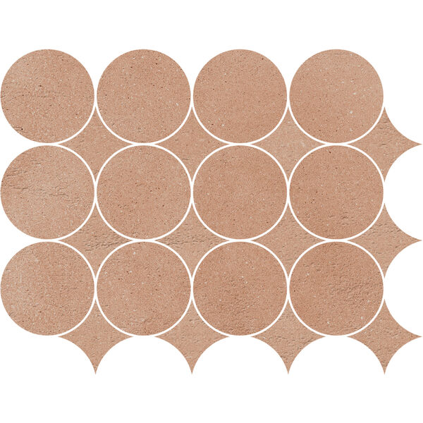 Marazzi Slow Cotto Mosaico Circolare MP2Z 32.1x41.6 - matowa mozaika betonopodobna do salonu