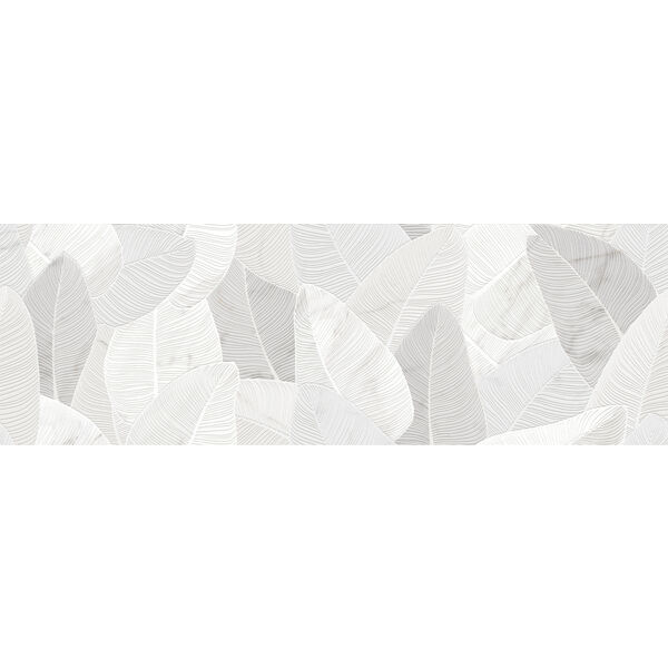 Marazzi Fabula Wall Decoro Glam Bianco MN83 33x100 - płytka dekoracyjna biała kuchenna i łazienkowa
