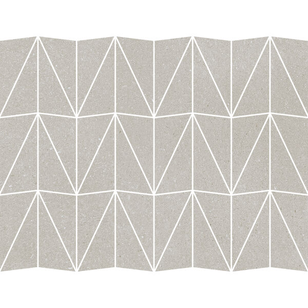 Marazzi Slow Cold Nebbia Mosaico Triangolo MPF1 29x39 - szara mozaika betonopodobna
