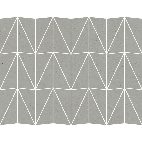 Marazzi Slow Cold Salvia Mosaico Triangolo MPF2 29x39 - szara mozaika imitująca beton