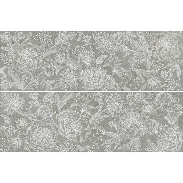 Marazzi Naturalia Decoro Incisione Grigio Touch Menn 33x100 - szara płytka dekoracyjna kamieniopodobna