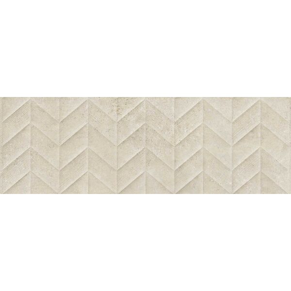 Beżowa płytka ścienna Work Beige Spike M13A z trojwymiarowa struktura geometryczna 30x90