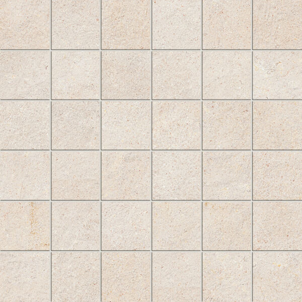 Marazzi Terratech Avorio Mosaico Tessere 5x5 M8Y2 30x30 - beżowa mozaika betonopodobna