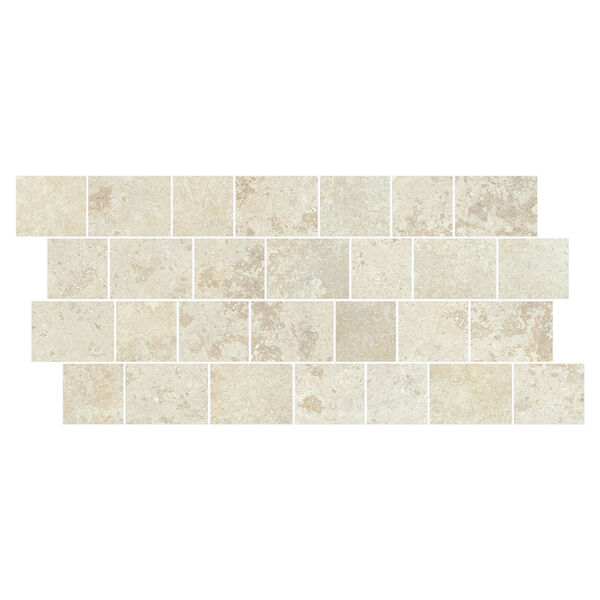 Marazzi Uniche Cadiz Mosaico Spaccatella STR MAR0 28.4x59.4 - beżowa mozaika gresowa strukturalna