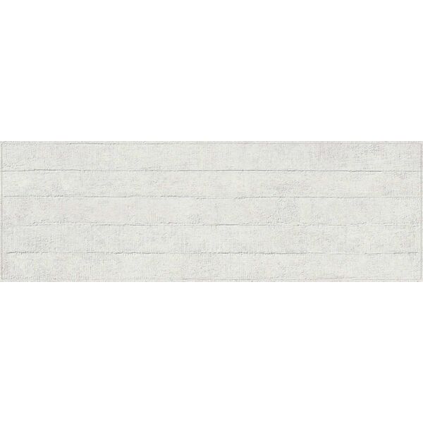Biala płytka ścienna Work White Mold M135 z efektem 3D i matowa struktura 30x90 cm
