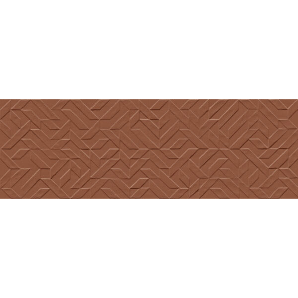 Marazzi Racconti Terracotta STR 3D Segmenti Mcyy 30x90 - brązowa płytka 3d do łazienki i kuchni