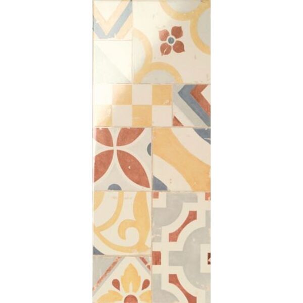 marazzi cloud cream mandala m89f dekor 20x50 płytki marazzi glazura włoskie patchwork o grubości od 8 do 10 mm