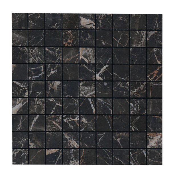 Marazzi Allmarble S.Laurent Mosaico MMQ3 30x30 - czarna mozaika imitująca marmur