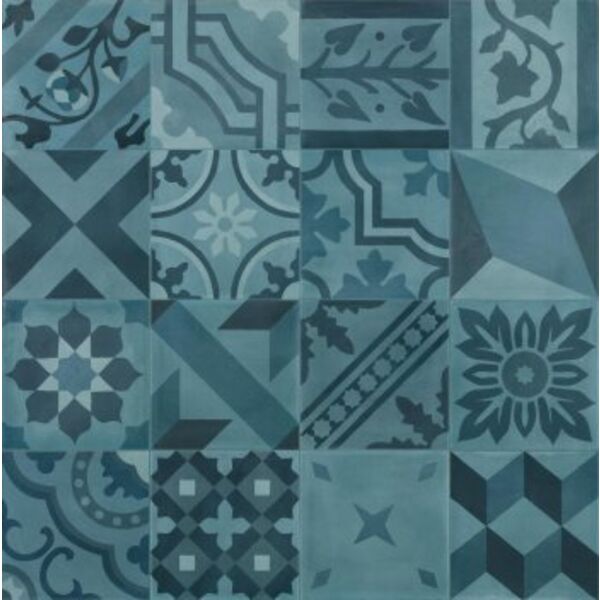 marazzi d_segni blend azzurro mix m607 dekor 20x20 płytki marazzi kwadratowe matowe patchwork