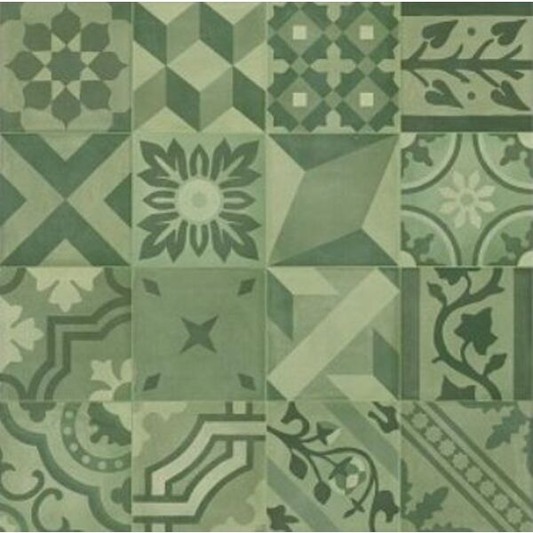 marazzi d_segni blend verde mix m608 dekor 20x20 płytki gres antypoślizgowe r10 patchwork o grubości 10 mm