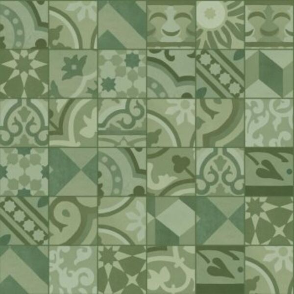 marazzi d_segni blend verde mix m61k dekor 10x10 płytki marazzi gres włoskie 10x10 matowe patchwork