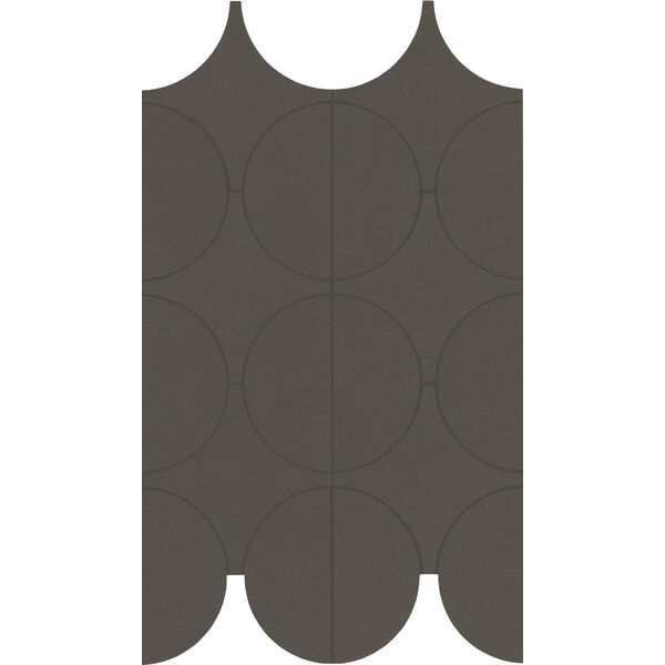 Marazzi Cementum Carbon Mosaico Cerchi M9Y4 23.8x41.4 - grafitowa mozaika imitująca beton