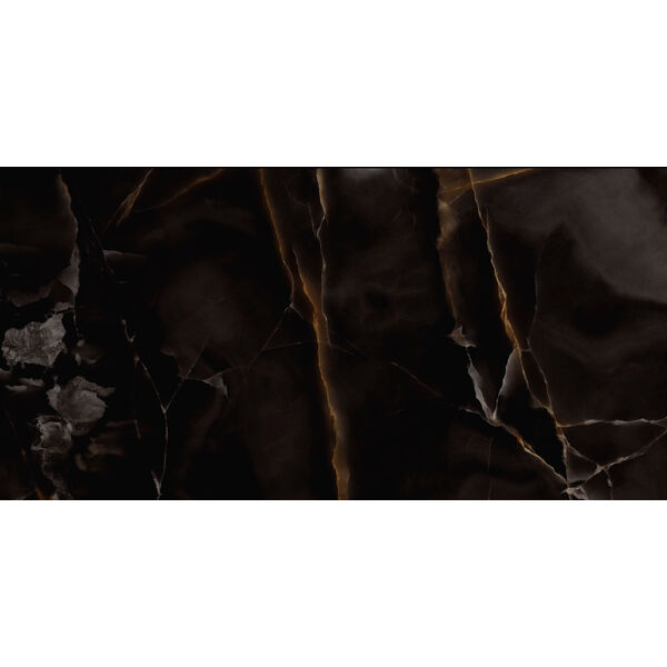 Marazzi Grande Marble Look Onice Nero LUX MEX7 60x120 - gres porcelanowy błyszczący imitujący marmur