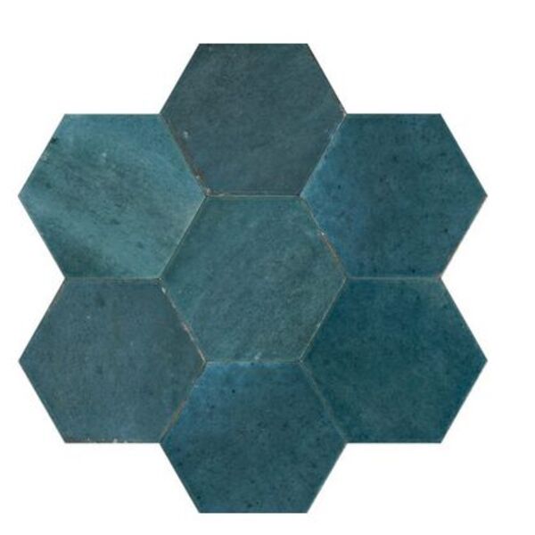 Marazzi Lume Esagona Blue LUX Mfff 21x18.2 - gres porcelanowy heksagonalny podłogowy