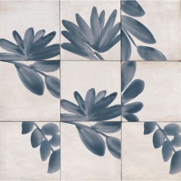 Marazzi Rice Bianco Decoro Blossom LUX M9JA 15x15 - mała płytka dekoracyjna włoska łazienkowa i kuchenna