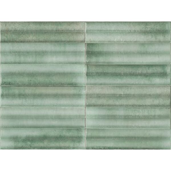 marazzi lume swing turquoise struttura 3d lux mp98 gres 6x24 płytki włoskie na ścianę błyszczące ryflowane strukturalne