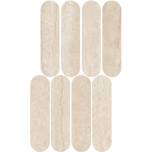 Marazzi Mystone Travertino Navona LUX Mosaico Ovale M9PJ 20x36.5