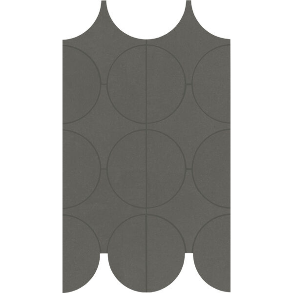 Marazzi Cementum Olive Mosaico Cerchi M9Y5 23.8x41.4 - matowa mozaika do łazienki i kuchni betonopodobna