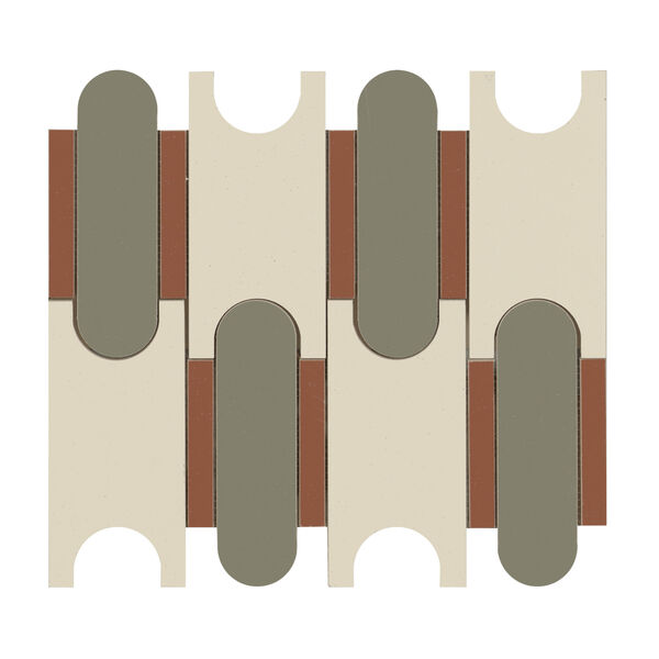 Marazzi Momenti Mosaico Puzzle Avorio MAL9 30.6x32.8 - matowa mozaika do salonu i przedpokoju