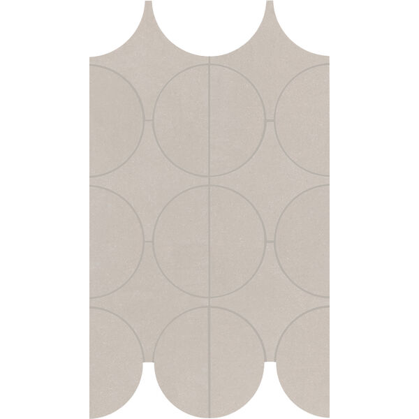 Marazzi Cementum Sand Mosaico Cerchi M9Y0 23.8x41.4 - mozaika betonopodobna do salonu