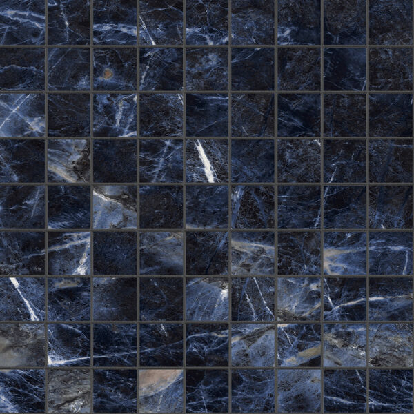 Marazzi Allmarble Sodalite BLU Mosaico LUX M9MV 30x30 - mozaika błyszcząca imitująca marmur