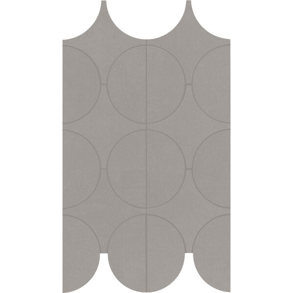 Marazzi Cementum Nickel Mosaico Cerchi M9Y1 23.8x41.4 - mozaika matowa do kuchni i łazienki betonopodobna