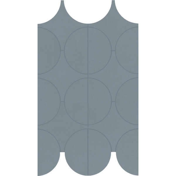 Marazzi Cementum Indigo Mosaico Cerchi M9Y3 23.8x41.4 - mozaika matowa do salonu betonopodobna