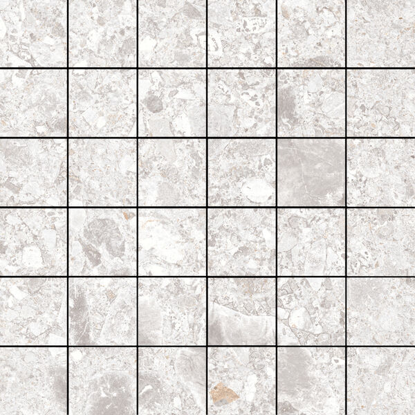 Marazzi Mystone Ceppo DI GRE Bianco Mosaico 5x5 MP32 30x30 - mozaika matowa imitująca kamień
