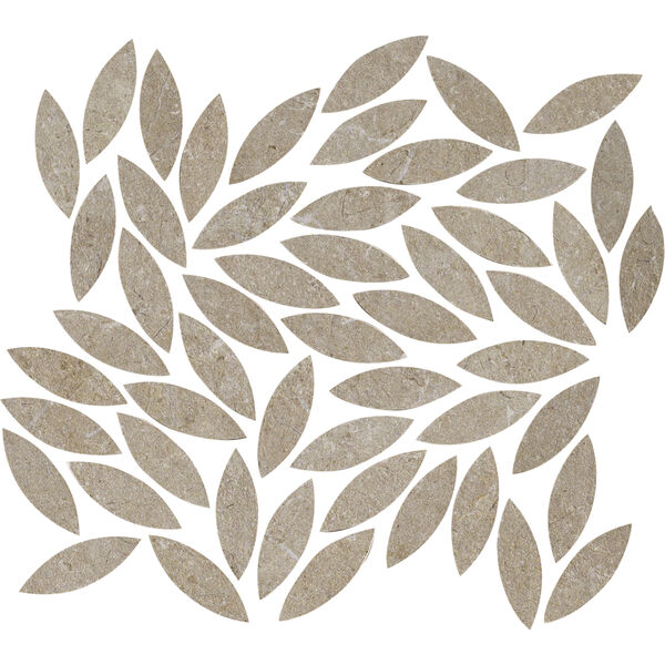 Marazzi Mystone Limestone Taupe Mosaico Foglie M8LT 34.2x38 - mozaika mrozoodporna