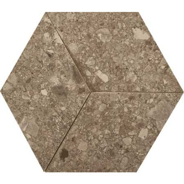 marazzi mystone ceppo di gre beige 3d m0km dekor 29x33.5 płytki marazzi heksagonalne matowe