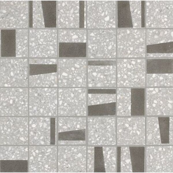 marazzi pinch light grey m0kz mozaika 30x30 płytki mozaika kwadratowe matowe geometryczne