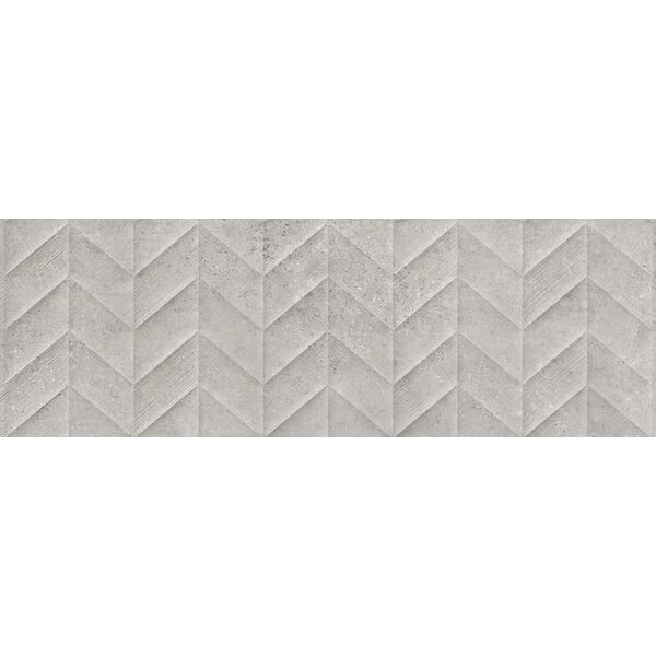 Szara glazura Work Grey Spike M139 z matową strukturą i geometrycznym wzorem 3D