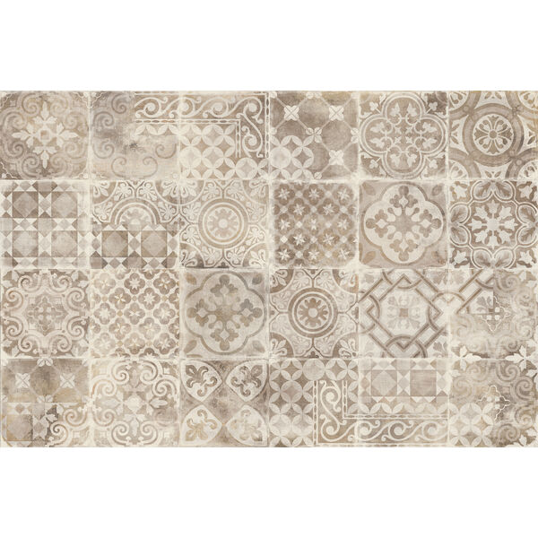 Marazzi Alchimia Greige Decoro Boho M18R 60x180 - wielkoformatowa płytka dekoracyjna włoska do salonu