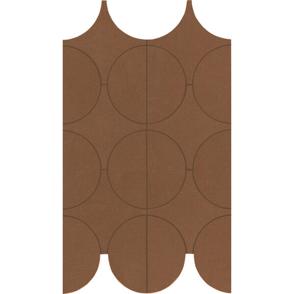 Marazzi Cementum Cotto Mosaico Cerchi M9Y6 23.8x41.4 - włoska mozaika na zewnątrz